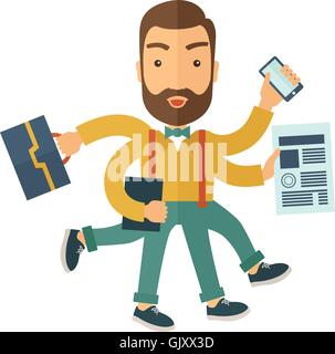 Multitasking job Stock Vector