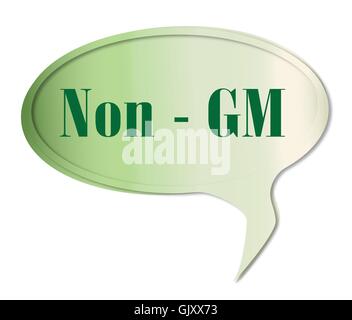 Non GM Speech Bubble Stock Vector