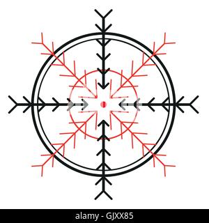 crosshair on white background Stock Vector