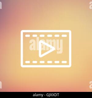 Filmstrip thin line icon Stock Vector