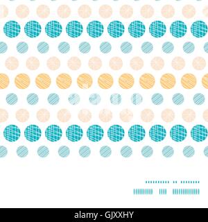 Vector Texture Circles Stripes Abstract Horizontal Frame Seamles Stock Vector
