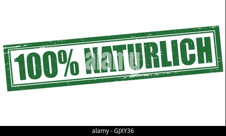 One hundred percent natural Stock Vector