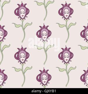 pink spring or summer seamless pattern Stock Vector