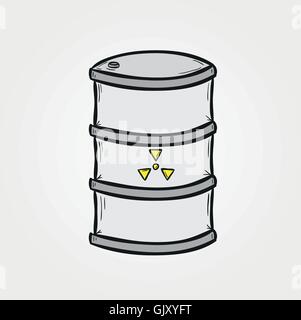 barrel with dangerous fluid Stock Vector