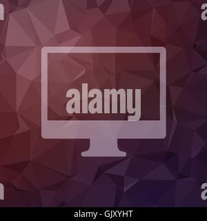 Monitor in flat style icon Stock Vector