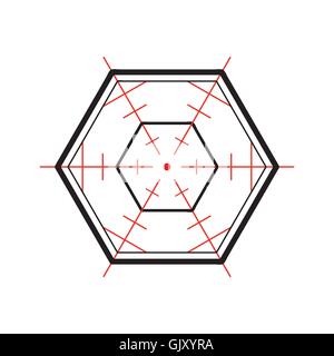 crosshair on white background Stock Vector