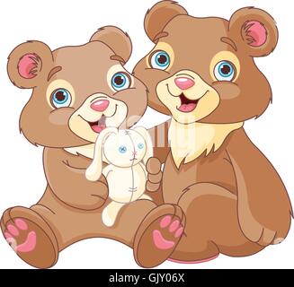Bear brothers Stock Vector