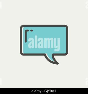 Speech bubble thin line icon Stock Vector