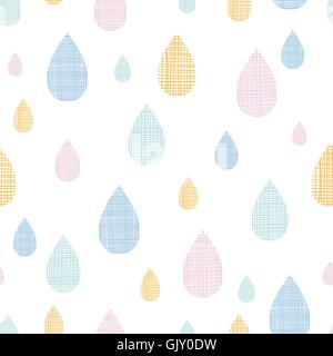 Abstract textile colorful rain drops seamless pattern background Stock Vector