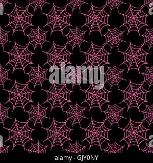 seamless pattern with spiderweb Stock Vector