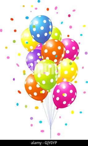 Bunch of colorful balloons Stock Vector