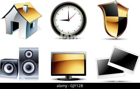 web icons high detailed set Stock Vector