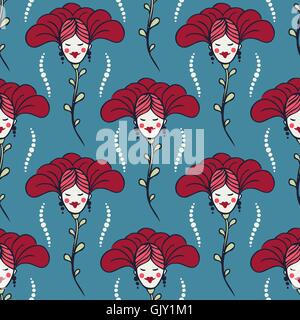 blue spring or summer seamless pattern Stock Vector