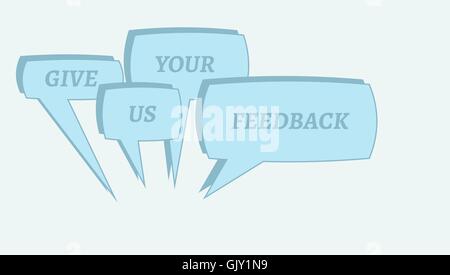 give me feedback speech bubbles Stock Vector