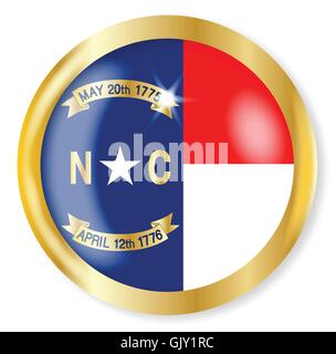 Flag of North Carolina US State in grunge brush stroke, vector grunge ...