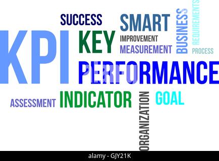 word cloud - kpi Stock Vector