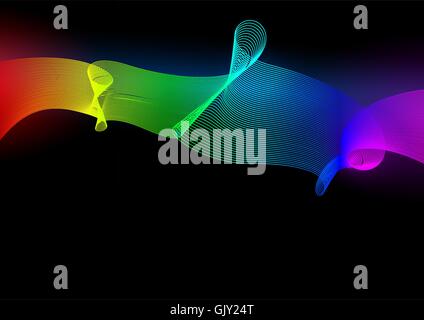 Abstract Rainbow Lines Stock Vector