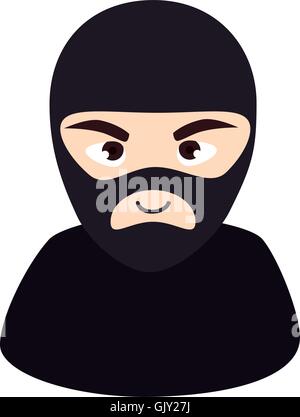 mask thief robber Stock Vector