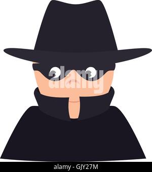 mask thief robber Stock Vector