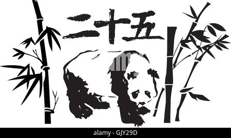 Panda Collaboration Stock Vector