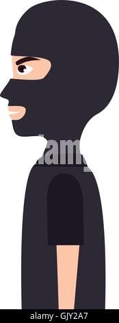 mask thief robber Stock Vector