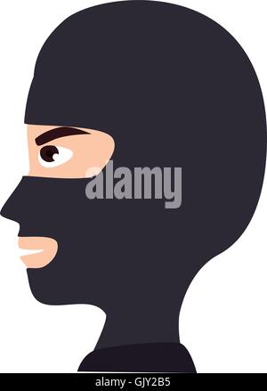 mask thief robber Stock Vector