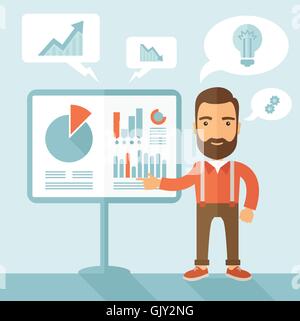 man cartoon infographic statistics Stock Vector Image & Art - Alamy
