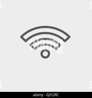 Wifi thin line icon Stock Vector
