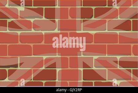 Union Jack Sprayed on a Wall Stock Vector