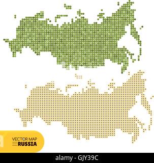 Vector dotted map of Russia Stock Vector