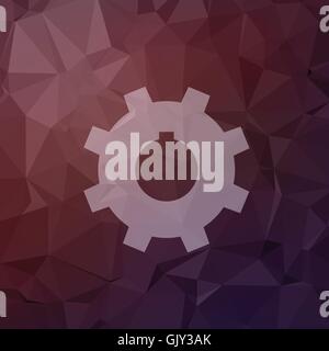Gear in flat style icon Stock Vector