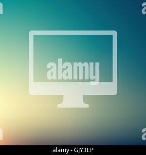 Monitor in flat style icon Stock Vector
