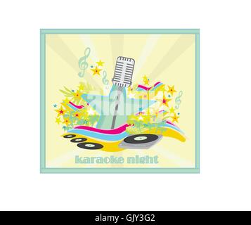 karaoke party design Stock Vector