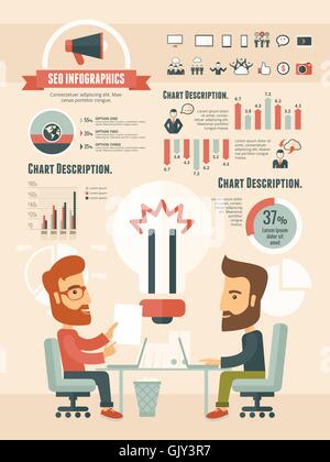 Social Media Infographic Elements. Stock Vector