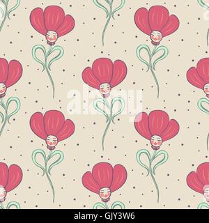 beige spring or summer seamless pattern Stock Vector
