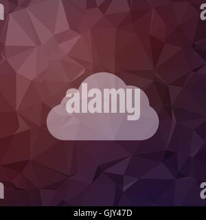 Cloud in flat style icon Stock Vector