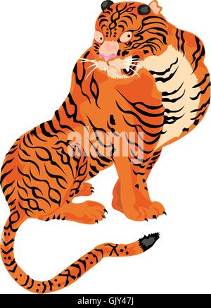 Japanese Tiger Stock Vector