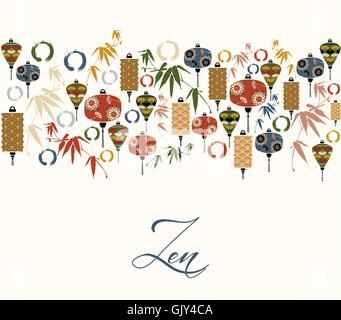 Zen china elements banne Stock Vector