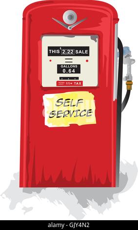 Retro Fuel Bowser Stock Vector