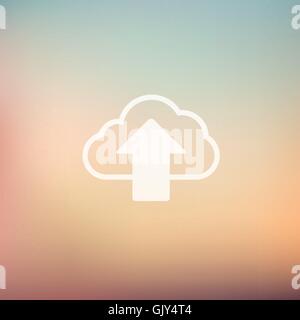 Cloud upload in flat style icon Stock Vector