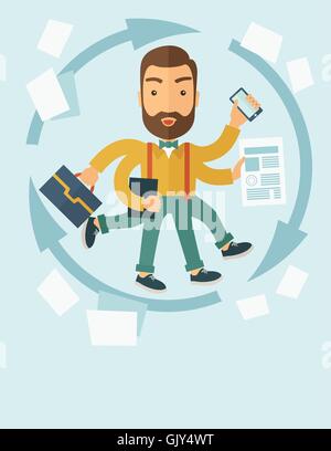 Multitasking job Stock Vector