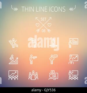 Business thin line icon Stock Vector