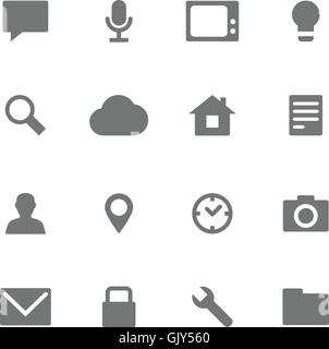 Icons and buttons. Stock Vector