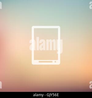 Modern tablet in flat style icon Stock Vector
