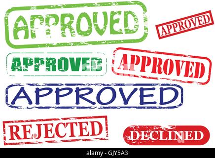 Set of stamps Stock Vector