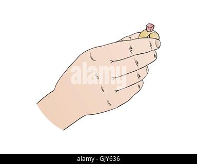 marriage proposal with ring Stock Vector