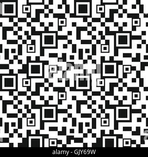 QR code seamless pattern background Stock Vector