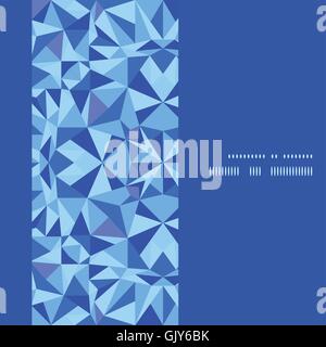 Vector Blue Triangle Texture Vertical Frame Seamless Pattern Bac Stock Vector