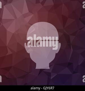 Bald man in flat style icon Stock Vector