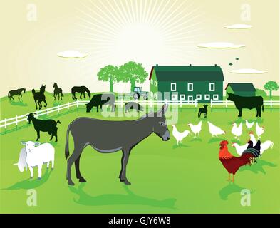 Animals on the farm Stock Vector
